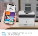 Impressora Multifuncional Wi-Fi, Usb e EthernetHP 
color laser mfp 179fnw Printer  de cor branca.