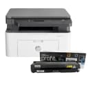 Impressora Multifuncional UsbHP 
printer laser Mfp 135A de cor branca.