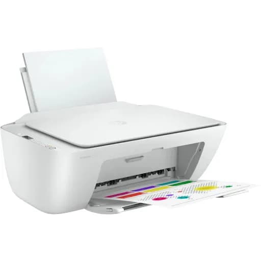 Impressora Multifuncional Wi-Fi e UsbHP 
deskejet 2710  de cor branca.